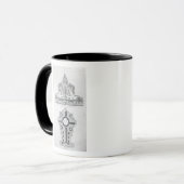 Plan des Dachs von St Peter Tasse (Vorderseite Links)