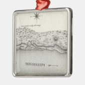 Plan des Fort-Baton Rouge Silbernes Ornament (Links)