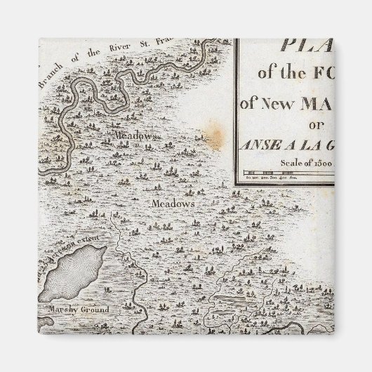 Plan des Forts von New Madrid Magnet (Vorne)