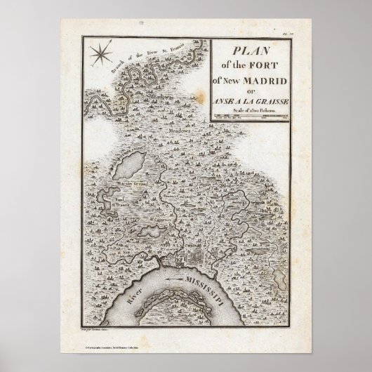 Plan des Forts von New Madrid Poster (Vorne)