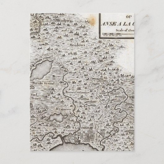 Plan des Forts von New Madrid Postkarte (Vorderseite)