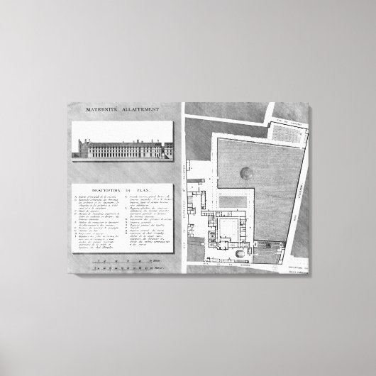 Plan des Hafen-Royal von Maternite Leinwanddruck (Vorderseite)