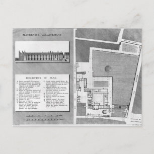 Plan des Hafen-Royal von Maternite Postkarte