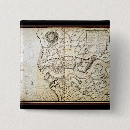 Plan des Hafens und des Arsenals von Brest, 1676 Button (Vorderseite)