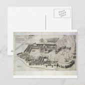 Plan des Hafens von Ostia Antica, eingraviert durc Postkarte (Vorne/Hinten)