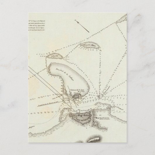 Plan des Hafens von Veracruz Postkarte (Vorderseite)
