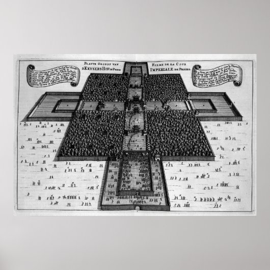 Plan des kaiserlichen Palastes in Peking Poster (Vorne)