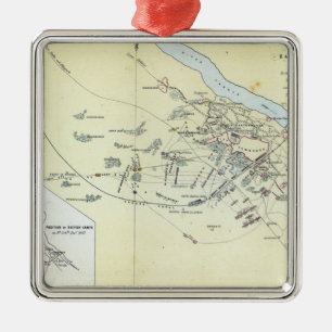 Plan des Kampfes von Cawnpoor Ornament Aus Metall