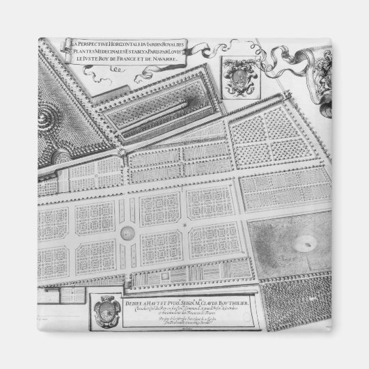 Plan des Königlichen Gartens Magnet (Vorne)