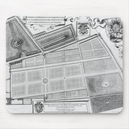 Plan des königlichen Gartens Mousepad (Vorne)