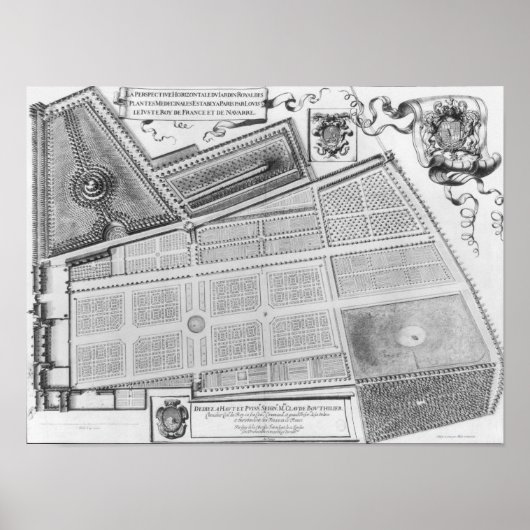 Plan des Königlichen Gartens Poster (Vorne)