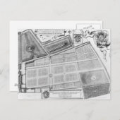 Plan des Königlichen Gartens Postkarte (Vorne/Hinten)