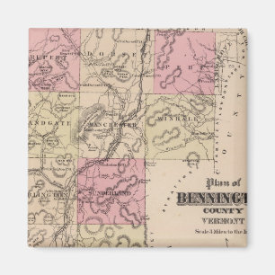 Plan des Landkreises Bennington, Vermont Magnet