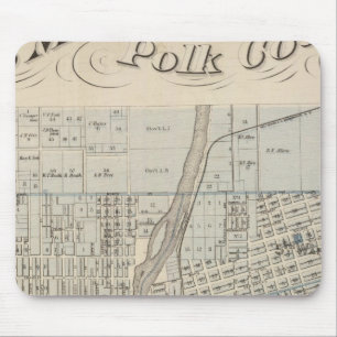Plan des Moines, Polk Landkreis, Iowa Mousepad