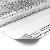 Plan des Palastes und des Gartens der Tuilerien Poster (Ecke)