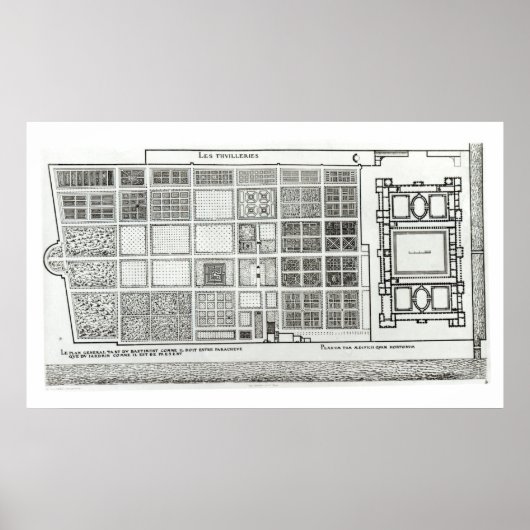 Plan des Palastes und des Gartens Poster (Vorne)