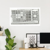 Plan des Palastes und des Gartens Poster (Heimbüro)