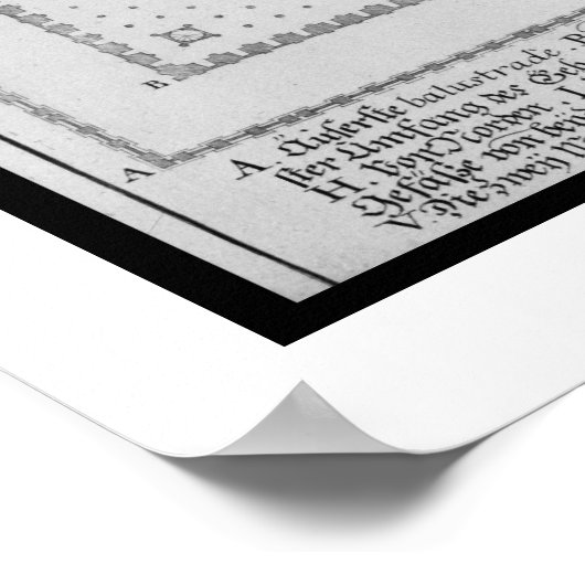 Plan des Solomon-Tempels, Jerusalem, von 'En Poster (Ecke)