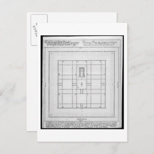 Plan des Solomon-Tempels, Jerusalem, von 'En Postkarte (Vorne/Hinten)