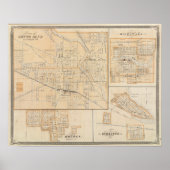 Plan des Südens mit Mishawaka Poster (Vorne)