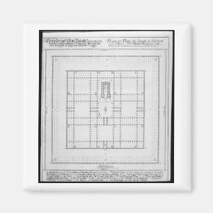 Plan des Tempels von Solomon, Jerusalem, von 'en Magnet