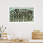 Plan des Theaters von Marcellus, Rom, 1558 (engr Poster (Küche)