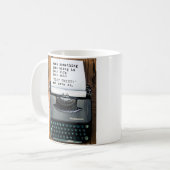 "PLAN-DREHUNG" Tasse - volle Schreibmaschine (Vorderseite Links)