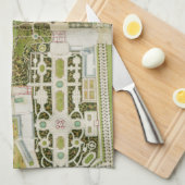 Plan du jardin et chateau de la Reine Handtuch (Viertel Falte)