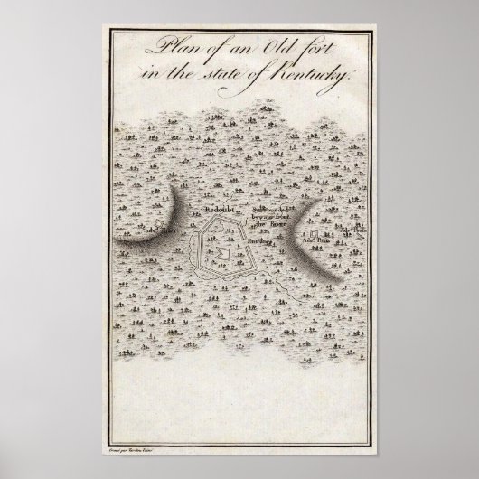 Plan eines alten Forts im Staat von Kentucky Poster (Vorne)