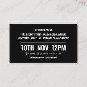 Plan (et) B, Einladung zum Klimagipfel (Rückseite)