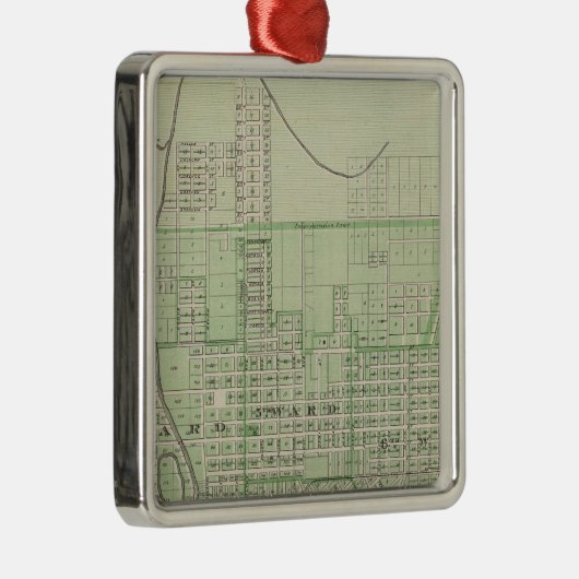 Plan Evansville, Vanderburgh Co Silbernes Ornament (Rechts)