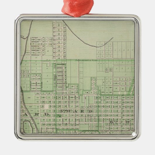 Plan Evansville, Vanderburgh Co Silbernes Ornament (Vorne)