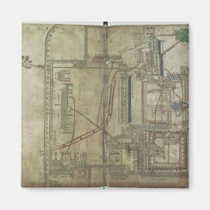 Plan f.285 Frau-R 171 von Canterburykathedrale und Magnet