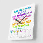 PLAN FOR HAPPY HOUR WALL CLOCK QUADRATISCHE WANDUHR (Winkel)