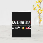 Plan For The Day Funny Snowmobile Karte (Gelbe Blume)