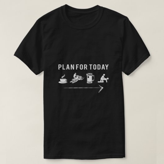 Plan for today cafe snowmobile beer tee (Design vorne)