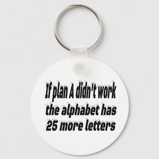 Plan funktionierte nicht Motivierend Kostenvoransc Schlüsselanhänger (Rückseite)