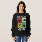 Plan für das Vintage Docking von Boote Sweatshirt (Vorne ganz)
