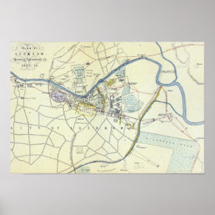 Plan für den Betrieb von Lucknow Poster