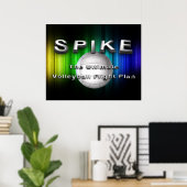 Plan für den Flüge mit dem Volleyball Poster (Heimbüro)