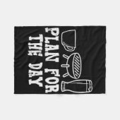 Plan für die Kaffeepause Grillen Funny Byrbecue Gr Fleecedecke (Vorderseite (Horizontal))
