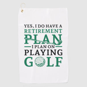 Plan für die Rückzahlung Golf Golfhandtuch