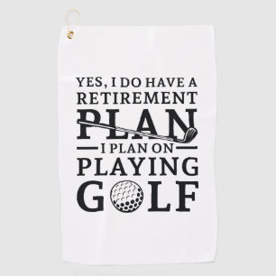 Plan für die Rückzahlung Golf Golfhandtuch