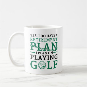 Plan für die Rückzahlung Golf Kaffeetasse