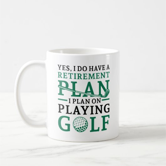 Plan für die Rückzahlung Golf Kaffeetasse (Links)