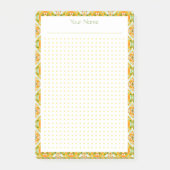 Plan für die Uni eines grünen Punktgitters Post-it Klebezettel (Vorderseite)