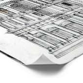 Plan für St. Peter's, Rom, 1539 Poster (Ecke)