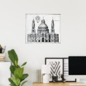 Plan für St. Peter's, Rom, 1539 Poster (Heimbüro)