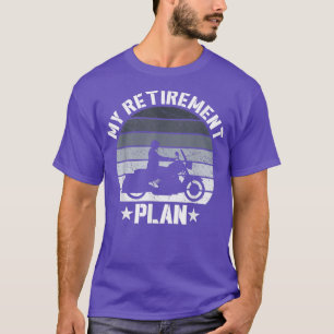 Plan für Vintage Altersversorgung Funny Motorrad-L T-Shirt