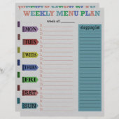 Plan für zwei Wochen (Vorne/Hinten)